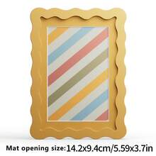 1pc Rainbow Series Colored Cardstock Wave Photo Frame, Decorate Living Room, Can Be Used As A Birthday Gift, Wedding Gift, Rama Table Decor, Housewarming Gift, Dorm Essentials, B&B Decor (No Photo Paper) - Multicolor - View 16