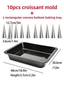 16pcs Stainless Steel Pastry Horn Set, Conical Curler, Cream Horns And Pancake Roller Baking Tools - Silver - View 3