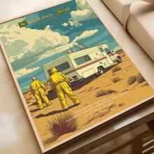 1 pieza Póster clásico de la serie de televisión Breaking Bad sobre el crimen, para decoración de pared en cafetería o bar, sin marco - Multicolor - Ver 51