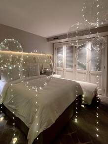 1/5/10 Pieces Of LED Illuminated Bouncy Balls, Transparent Illuminated Balloons, Suitable For Birthday Decoration, Wedding Decoration, Anniversary Celebration, Festival Celebration, Proposal Decoration, Party Decoration, And Graduation Season Decoration