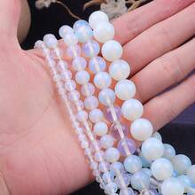 Natural Stone Beads Pink Crystal Agate Citrine Quartz Loose Beads For Jewelry Making Bracelet Stone Beads DIY Accessorie 4 6 8 10mm - Opal - View 5