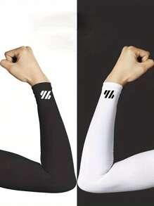 Unisex Summer Sunscreen Ice Silk Arm Sleeves, UV Protection Arm Covers For Driving, Cycling, Outdoor, Elegant & Casual Design, Made Of Nylon, Suitable For Spring, Summer And Autumn Sleeves Cover Arms
