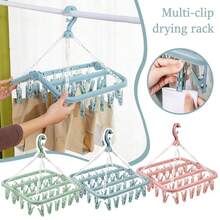 NetHong 32 Peg Dryer Washing Line Airer Clothes Horse Underwear Socks Pants Hanger Mother's Day - Multicolor(Type B) - View 10