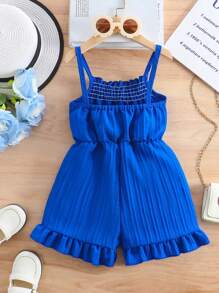 1 Stück strukturierter leichter Jumpsuit für Kleinkinder, Sommer