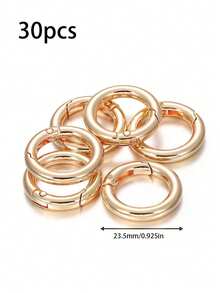 30/10/5 chiếc móc khóa lò xo kim loại có thể mở được, vòng móc khóa tròn, móc khóa, khóa túi, đầu nối xích để làm đồ trang sức, phụ kiện tự làm, vật dụng cho doanh nghiệp nhỏ - Nhiều màu - Xem 21