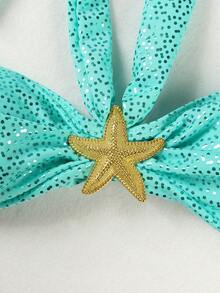 3pcs/Set Sexy Solid Color Bikini For Women, European American Style - Blue - View 4