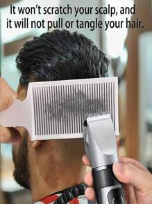 3 Piecesprofessional Hairdressing Comb Set - Heat-Resistant, Ideal For Men's Salon Styling - Curved Positioning Comb, Flat Top Comb, Precise Styling Barber's Comb, Suitable For Cutting, Pompadour And All Men's Hairstyles, Curved And Flat Comb For Men's Salon Styling, Large Comb For Normal Hair