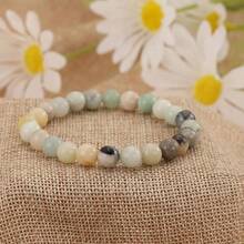 Vibe Green Jade Bracelet - Healing Wealth Bracelet - Jade Beaded Bracelet Women Men - Bring Good Luck Prosperity And Emotional Balance - Adjustable Size - 天河石 - 查看 4