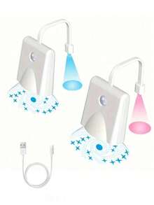 1/2pcs RGB Motion Sensor Toilet Light, LED Toilet Projector Light, USB Rechargeable Night Light, Color Changing Toilet Night Light - LED Bathroom Accessories For Home Bathroom Decoration - White - View 14