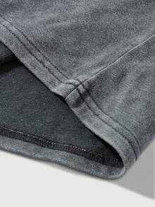 Road Racing Car With Flame Graphic Printed Street Style Men's Casual Wear 230g Washed Cotton Round Neck Short Sleeve Comfortable & Breathable Basic Printed Tee For Summer High - Quality Dynamic Design