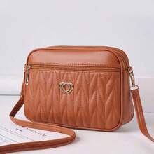 Sac A Main High Quality Soft PU Leather Luxury Purses And Handbags Women Bags Designer Women Shoulder Crossbody Bags - 棕色 - 查看 1