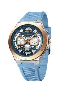 Reloj de cuarzo REWARD para hombre, de estilo de moda de negocios, con calendario, manecillas luminosas, multifuncional, de alta calidad, diseño clásico, correa de silicona - Unitalla - Ver 16