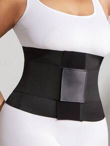 1 件女士加大码黑色束腰带，高压缩塑身束腰带