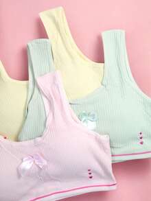 Top peadolescente Con detalle de Moño a centro t corazonxitos con relieve - Multicolor - Ver 3