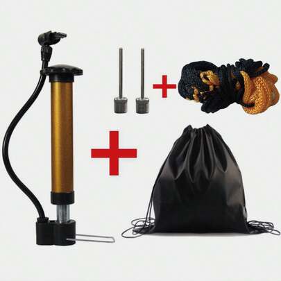 5pcs/Set Basketball Inflator, Football Volleyball Air Pump, High Pressure Portable Mini Air Needle, Mesh Bag, Ball Bag [1pc Inflator + 2pcs Air Needle + 1pc Mesh Bag + 1pc Ball Bag]