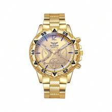 6 件套男士时尚钢带手表适合派对、正式场合 - 男士时尚礼物