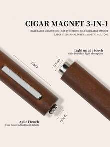 3-In-1 Multifunctional Magnetic Cat's Eye Gel Large Cylinder Super Strong Magnetic For Nail Polish Line Effect Nail Art Tools,Nail Supplies,Nail Tools,Nail Art Tools,Back To School,Nails,Nail Tools For Press On Nails - Multicolor - View 4