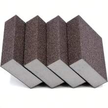 4pcs Diamond Sanding Block Set - From Coarse To Extra Fine Grits, Wet/Dry Dual Use, Washable & Reusable, For Woodworking, Furniture Polishing, Metal Rust Removal - High Density Corundum Sponge Pads, Woodwork Tools