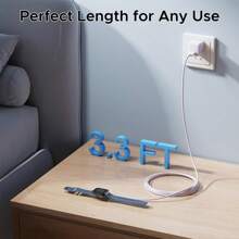 1pc Magnetic Wireless Charger 3.3ft/100cm Portable Charging Accessory Compatible With Apple Watch Series Ultra/9/8/7/6/SE/SE2/5/4/3/2/1 Portable Wireless Charger Compatible With Apple Watch, Wireless Magnetic Suction For Watch 6/SE/5/4/3/2 Series E Compatible With AIRPODS 2/3/Pro Fast Charging Cable Portable Charging Base Bracket Gifts For Family, Friends, Kids, Birthday, Christmas, Winter, Girlfriend, Boyfriend Suitable For Office, Dorm, And Home