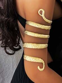 1pc Multi Pattern Optional Women's Armband, Butterfly, Flower, Snake Shaped, Hollow Opening Armband, Suitable For Daily Wear And Vacation Wear