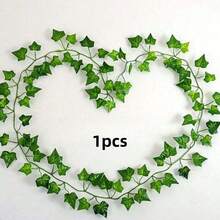 Sztuczna roślina zielona girlanda z liści bluszczu wisząca winorośl zielona roślina dekoracja ścienna DIY sztuczna girlanda liście dekoracja domowa impreza bluszcz sztuczna girlanda dekoracyjna zasłona, wiszące sztuczne rośliny, sztuczna roślina dekoracja pokoju do kuchni, patio, huśtawki, wesela, biura, imprezy, Boże Narodzenie, dekoracja na Halloween, zielony