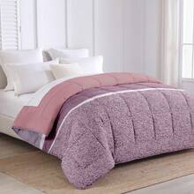 Edredón Estampado con Relleno de Fibra, Edredón Cama Individual, Tejido Suava y 100% Poliéster - Coral de Matera - Ver 1