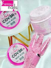 Polvo Acrilico Make Cover 1 onza Fantasy Nails para aplicación de uñas esculturales y acrílico uso profesional - Rosa Fucsia - Ver 3