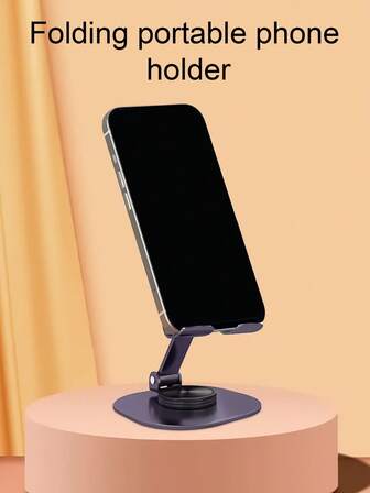 1 Pc Purple Metal Foldable And Adjustable Mobile Phone Holder, Suitable For Multi-Angle Tablets And Mobile Phones, Very Suitable For Online Learning Desk Support Mobile Phones, Suitable For A Variety Of Scenes, Many Styles To Choose From Back To School,Back To School,School Supplies