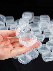 20/10/5pcs Transparent Jewelry/Earplug Storage Boxes, Gender Reveal Party, Perfect For Birthdays, Weddings, Parties, The Perfect Gift For Colleagues, Friends, And Family, Back To School