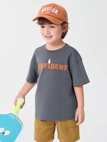 Balabala Kids' Short-Sleeve Quick-Dry T-Shirt, Lightweight Wear - Cold Gray - View 2