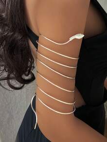 1pc Multi Pattern Optional Women's Armband, Butterfly, Flower, Snake Shaped, Hollow Opening Armband, Suitable For Daily Wear And Vacation Wear