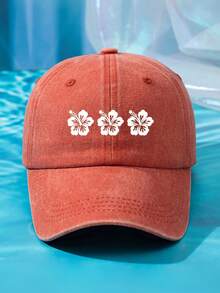 1pc Women's Outdoor Casual Fashionable Floral Print Adjustable Size Soft & Breathable Washable Baseball Cap, Multiple Colors Suitable For Daily Wear - One Size - View 18