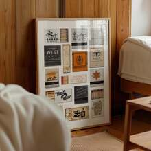 1 件复古火柴盒墙面艺术画火柴帆布印刷画复古火柴盒海报时髦设计美学装饰卧室、客厅或办公室公寓装饰无框或带框 - 彩色 - 查看 2