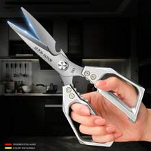 Home-Use Japanese SK5 Kitchen Scissors, Made Of Black Titanium Stainless Steel, Multi-Functional, Suitable For Cutting Chicken Bones And Fish, Imported Scissors.