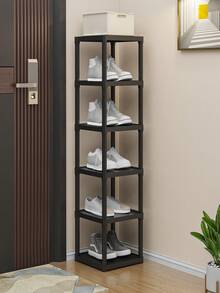 1pc 3-7 Tier Free Installation Storage Rack, Floor Standing Shelf For Kitchen, Living Room, Bedroom, High Capacity Home Decor - Multicolor - View 4