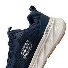 Skechers Giày nam nhẹ, thoải mái, đế trong EVA + mút hoạt tính thoáng khí, giày chạy bộ giảm sốc, độ đàn hồi mềm mại, 232835-NVW - Xanh nước biển/trắng - Xem 9