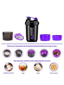 Sports And Fitness Multifunctional Mixing Cup 550ml - Purple - View 6