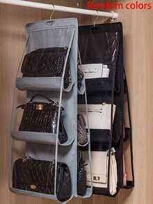 1pc Bag Storage Bag Foldable Hanging Dustproof Hanging Bag Organizer - Multicolor - View 5