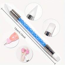 Mtssii 5Pcs/Set Non-Stick Hand Solid Nail Extension Gel Set , Clear, Pink, Nude & White Shades For Long-Lasting Sculpture And Carving, Solid, Hand, With Flower Molds Sculpting Brush, Easy To Operate Manicure Kit Nail Art DIY For Home Salon Nails - 彩色 - 查看 9