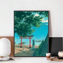 1 Stück Ukiyo-E Kawase Hasui Kunstwerke Poster Clubbar Vintage Poster Wandkunst Malerei Schlafzimmer Studierzimmer ohne Rahmen - Verschiedenfarbig - Übersicht 90
