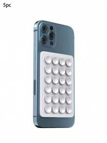 5 件双面硅胶吸盘手机支架 - 用于自拍和视频拍摄，抓握力强，兼容 和 Android - 粘性硅胶支架，适合淋浴使用，非常适合视频录制和摄影，兼容 、Android 手机，生日礼物，家人，朋友手机支架，手机配件