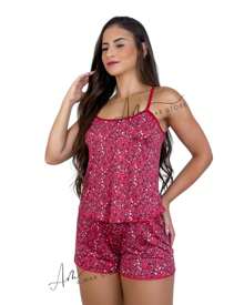 3 Conjuntos de Dormir Micro Short Doll Pijama Feminino