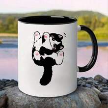 [Cute Cartoon Kitten Pattern Mugs] 1pc Creative And Unique Ceramic Coffee Mugs For Juice, Milk, Coffee - Perfect Birthday Gift And Holiday Gift For Family, Him, Office Afternoon Tea Coffee Mugs, Family Breakfast Milk Mugs, Cold Drink Mugs, Mugs Of Water, Milk Tea Mugs, Beer Mugs And Other Interesting Mugs, Reusable Ceramic Material, Also Suitable For Party Creative Gifts. Back To School