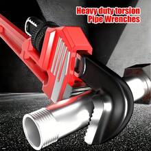 1 PC 多功能管钳 大口径水暖管拆卸扳手 快速两用重型钳子可拧水管/暖气管/下水道等 适用于管道、汽车及工业维修 多功能工具 管道工具