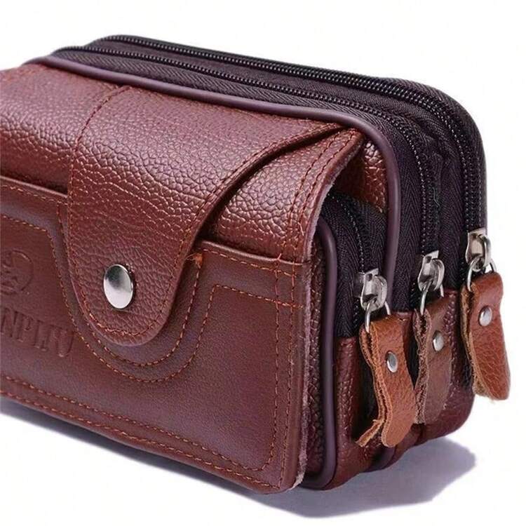 Hot PU Vintage Waist Pack Vintage Unisex The Belt Outdoor Small Wallet Men Women New Multi-Function Phone Coin Waist Bag Anniversary Gift Gift For Men Funny Gift Teachers Day Gift Small Gifts Gift Ideas Birthday Gifts For Men Gift For Husband - Multicolor - View 9