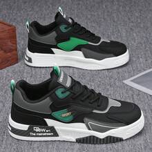 Nuevos tenis casuales 2025, zapatillas deportivas para múltiples temporadas, pantalones deportivos de bloques de color, jeans, zapatos de trabajo duraderos, zapatos de ocio - Negro - Ver 2