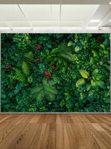 1 Stück tropische grüne Blätter Fotowand Hintergrund, Grünpflanzen, Palme, Dschungel, Partyfahne 150 x 100 cm/210 x 150 cm, Wald Fotohintergrund für Innen/Außen, Baby-Dusche, Geburtstag, Hochzeit, Dekoration