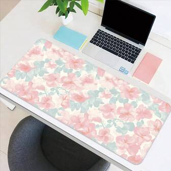超大花卉图案鼠标垫，游戏桌垫，特大键盘垫，橡胶防滑底，锁边设计，礼品鼠标垫，桌面保护垫，学习桌垫，多种尺寸可选，电脑键盘垫，笔记本电脑垫，办公桌配件，办公用品，办公桌配件，鼠标垫，桌面鼠标垫