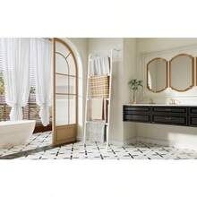 4-Layer Towel Racks Blanket Ladder  Wall-Leaning Blanket Holder Decorative Display Metal Ladder Shelf Stand  Hanging Organiser Hangable