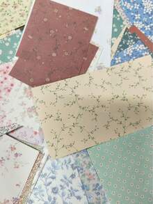 1包60张复古花卉剪贴簿装饰材料纸，各种尺寸，适用于DIY手工制作、返校季、家居和办公用品（请注意尺寸） - 彩色 - 查看 5